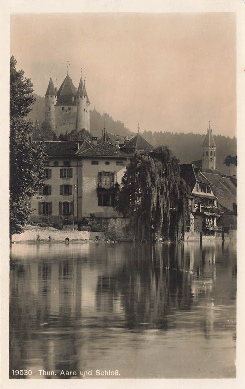 Ansichtskarten: Thun schloss – Gebraucht aus Biasca von Blenio71