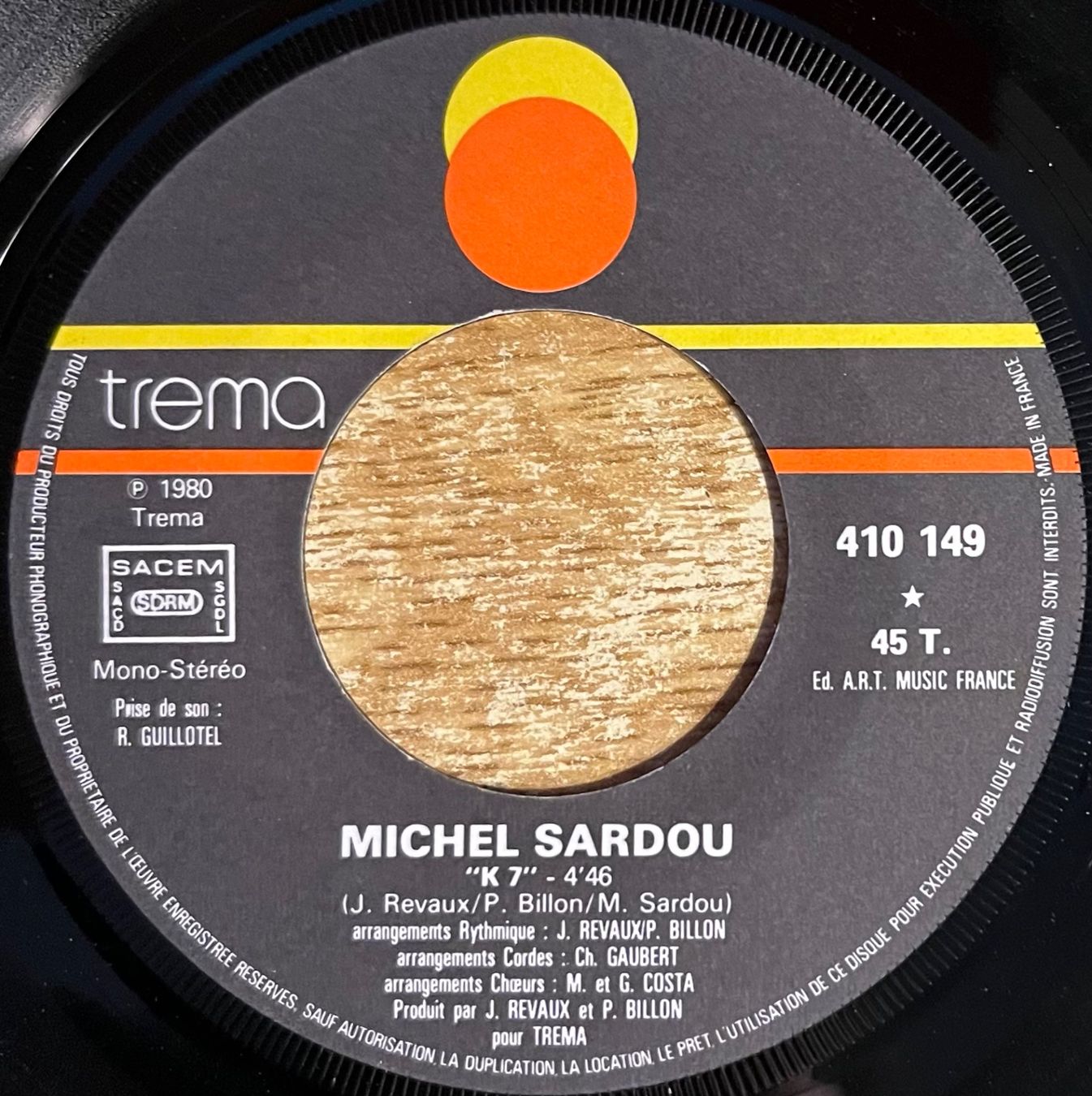 Dischi in vinile: MICHEL SARDOU - K.7 – Usato da Bussigny venduto da vinyl-pas-cher 2