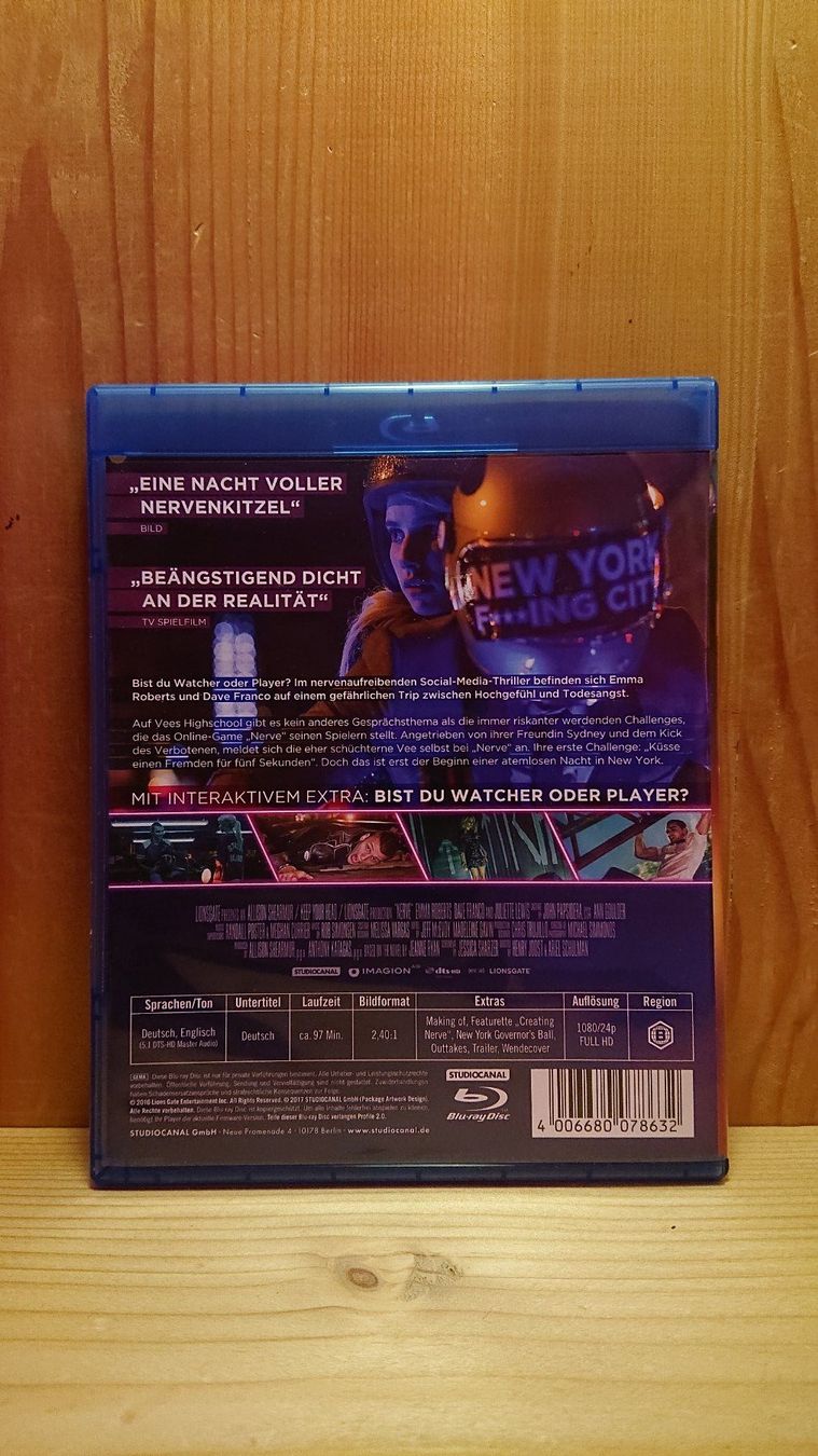 Tutti i DVDs: NERVE Blu-Ray mit Emma Roberts – Usato da Wilderswil venduto da Exebub 1