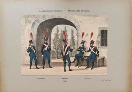 Graubünden   Militär Lithographie um 1890