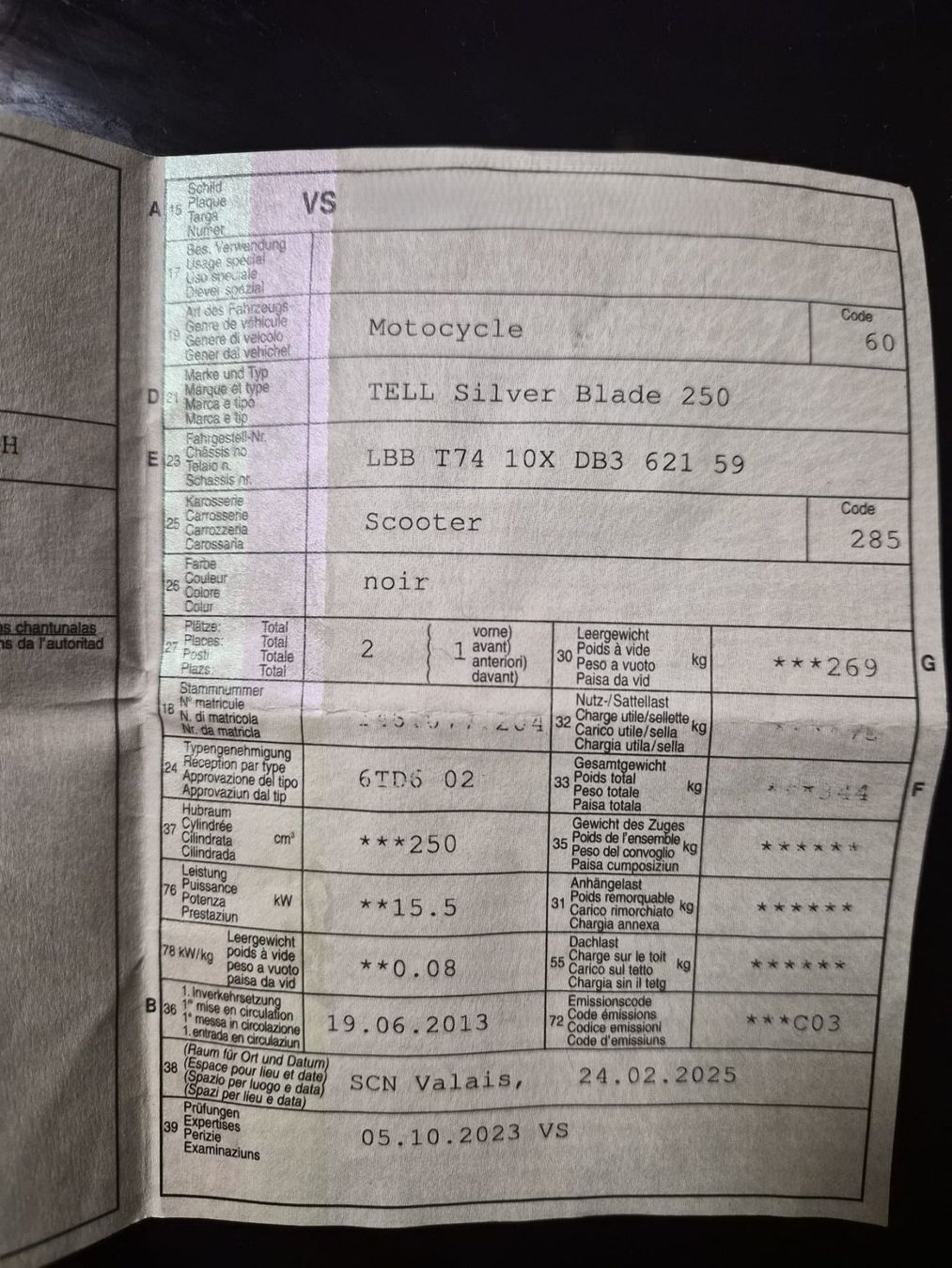 Tell Scooter: A vendre scooter Tell Silver Blade 250 – Usato da Conthey venduto da jas_r27c 4