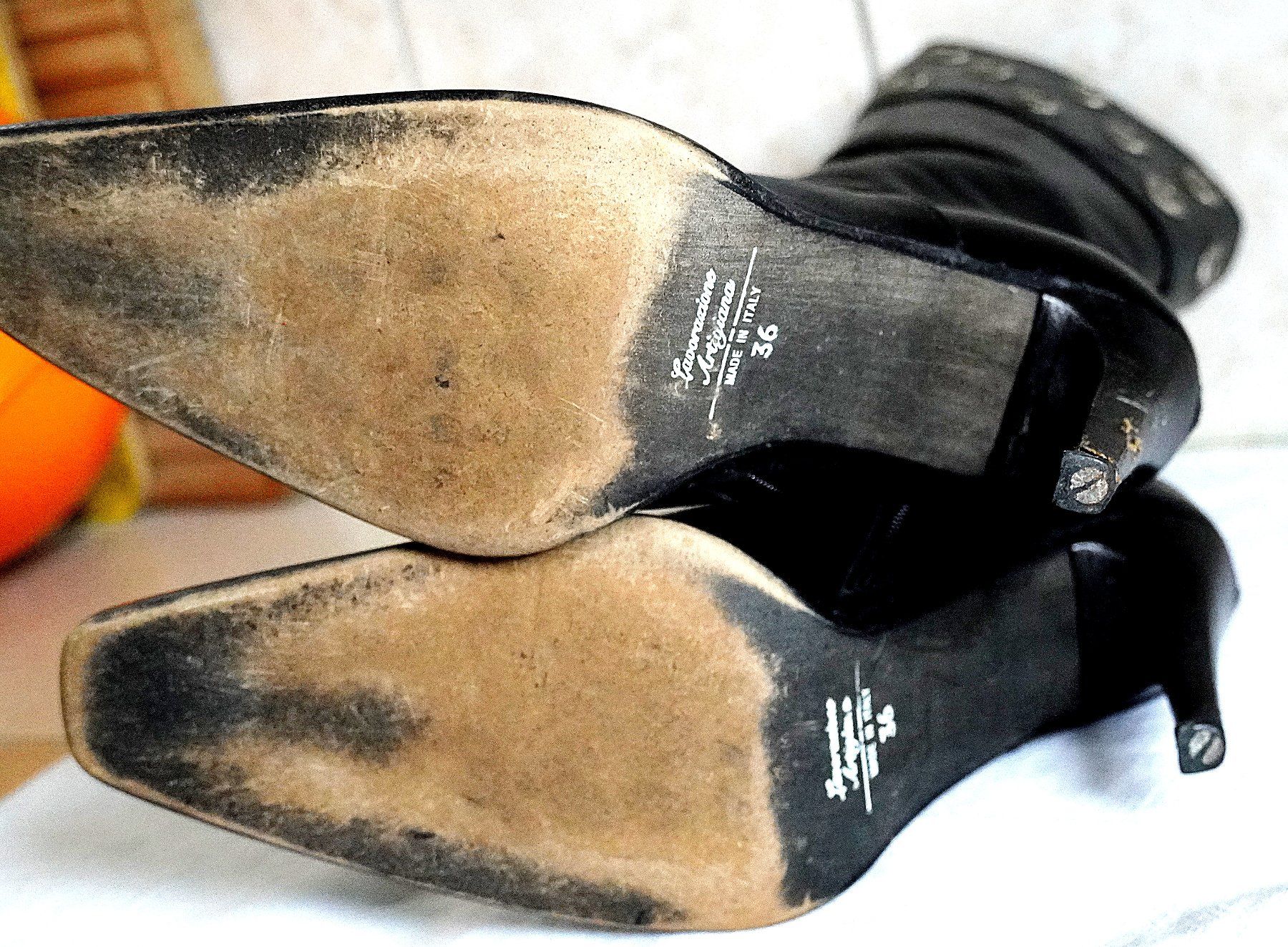 Scarpe da donna: Damenstiefel Leder hohe Absätze 36 – Usato da Baar venduto da 2cvbaar 2