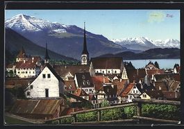 Zug, Teilansicht der Ortschaft mit Kirch