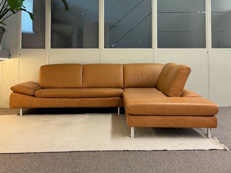 Sofas: W.Schillig Ecksofa, Echtleder, Terrakotta – Gebraucht aus Fehraltorf von Sofalab.swiss