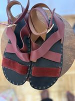 Chloé Leather Gladiator Sandals EU 40.5 Burgundy Red | Desig