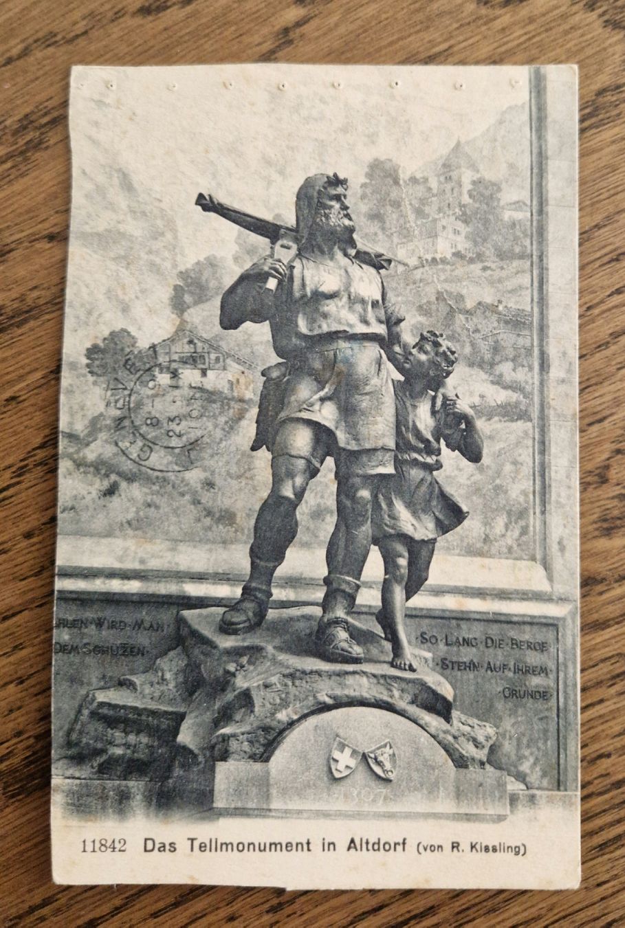 Cartoline postali: Telldenkmal Altdorf 1915 – Usato da Ebikon venduto da Donar50