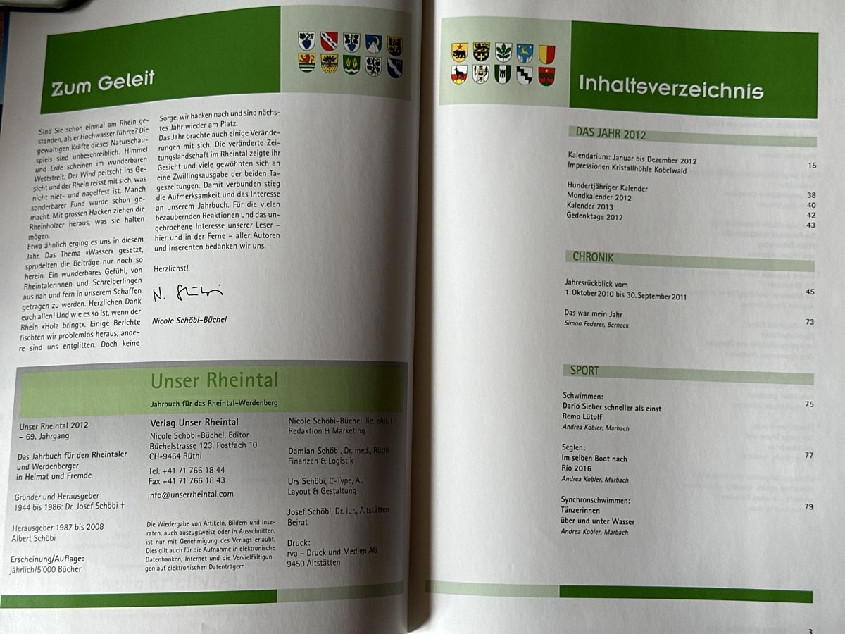 Libri: Unser Rheintal 2012 – Usato da Berschis venduto da Vild1 1