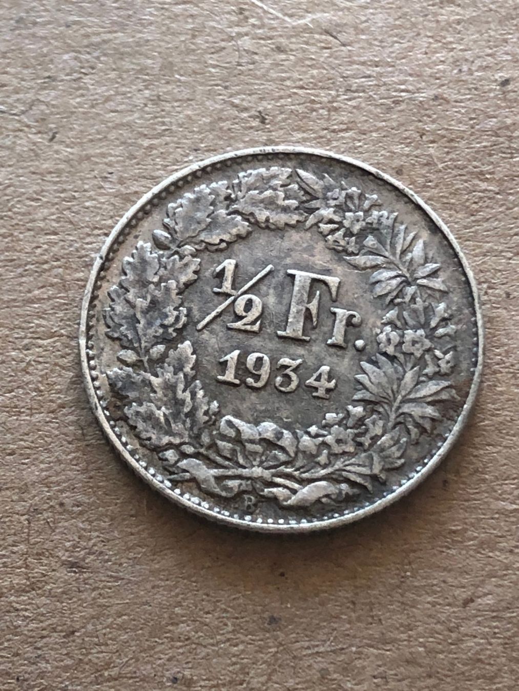 Alle Münzen: 50 Rp. 1934 – Gebraucht aus Schötz von Odpa