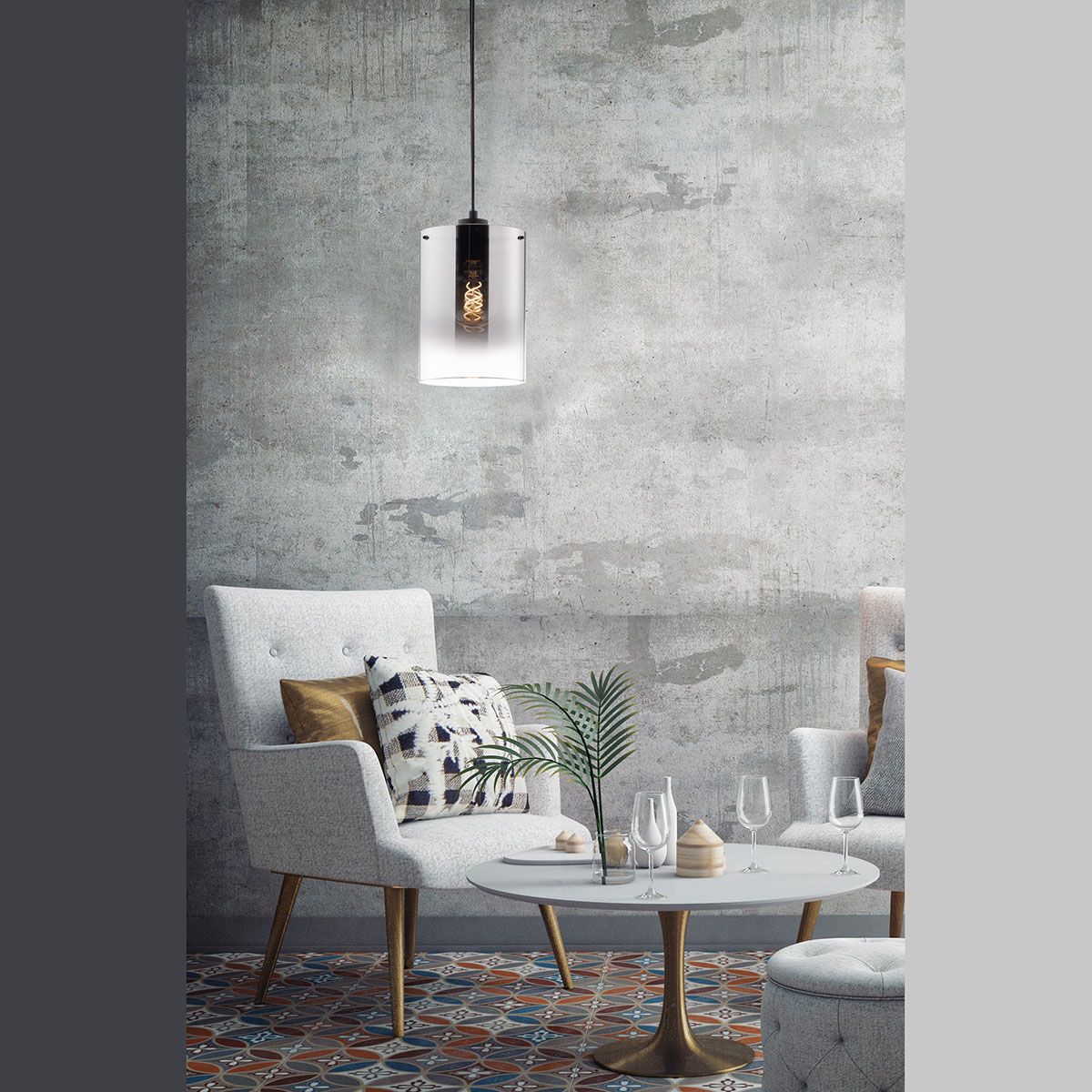 Lampadari & plafoniere: Pendelleuchte, Rauchfarbig, 18 cm Ø – Nuovo (secondo la descrizione) da Kreuzlingen venduto da Smart-Light 1