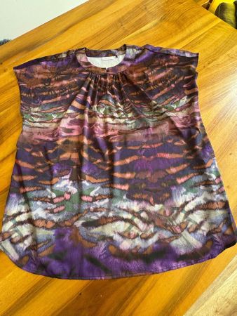 Gerry Weber Bluse Gr. 40 Lila-bunt gemustert top Zustand