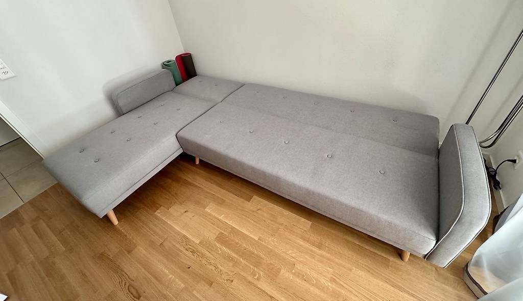 Divani: Eckcouch hellgrau Stoff 274×155 cm – Usato da Marly venduto da inf_qnw7 2