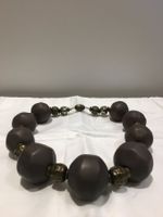 Braune Statement Kette mit Antik Details
