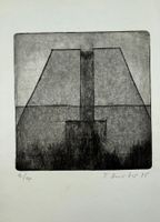 Theo Hurter (geb. 1953) Abstraktes Radierung Handsigniert