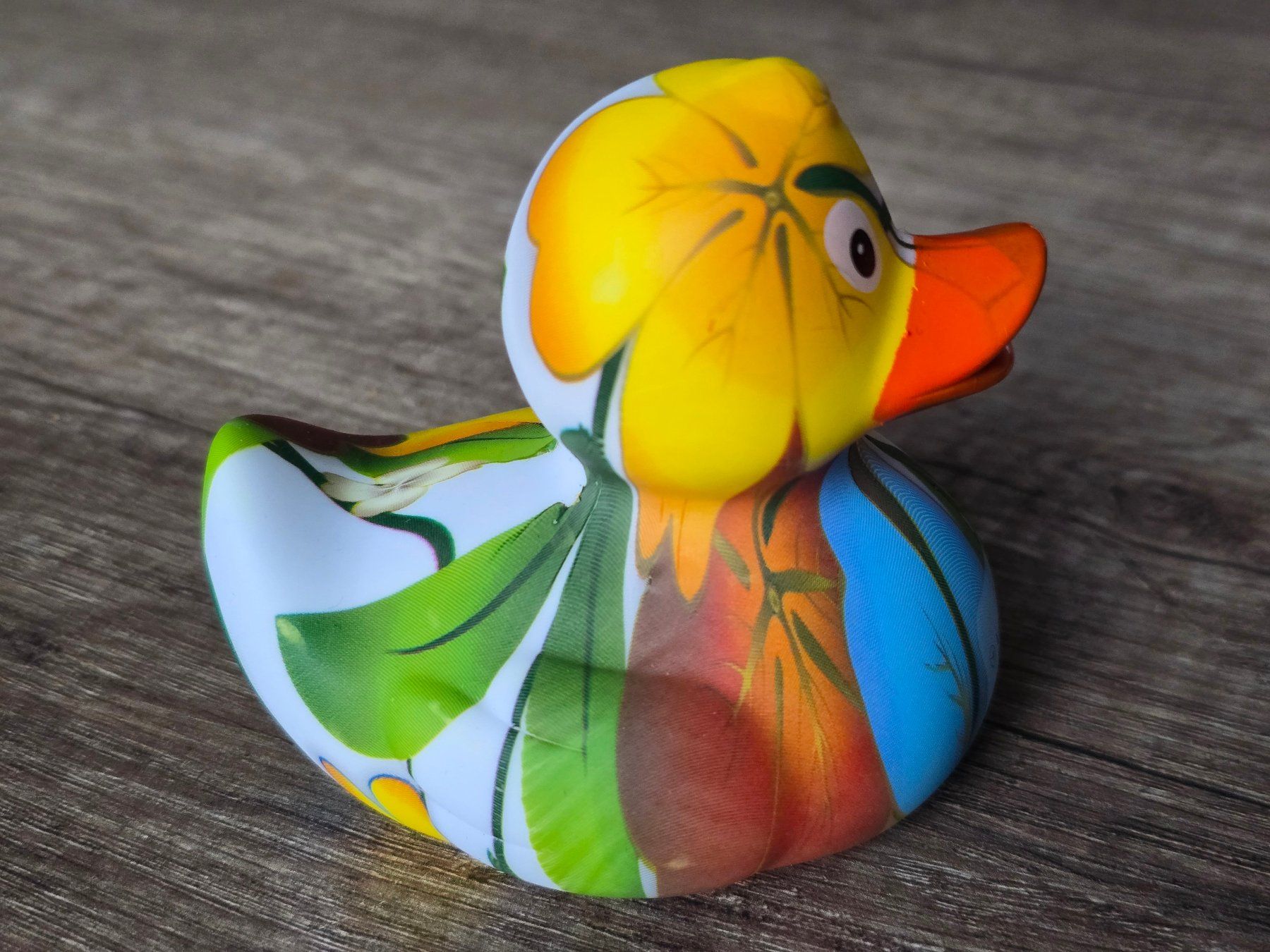 Lufthansa Giocattoli: Lufthansa First Class Badeente Gummiente Ente Flower Power – Nuovo (secondo la descrizione) da Küsnacht ZH venduto da Hitch1 1