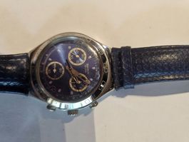 Swatch Herrenuhr Chronograph Blau, Top Zustand, Selten!