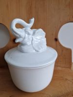Dose aus Porzellan mit Elefant, Zuckerdose, Top Zustand!