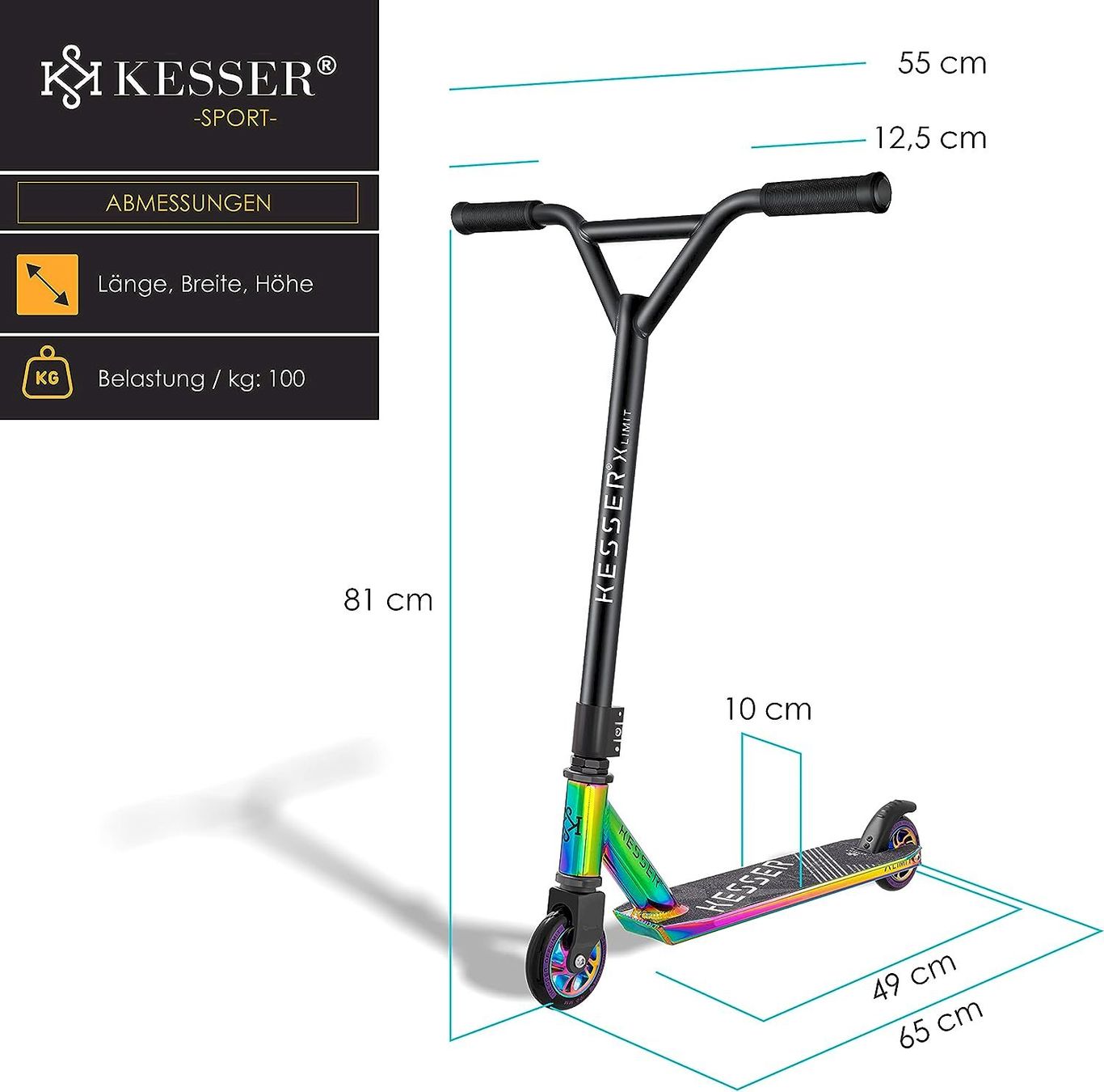 Giocattoli: KESSER Stunt Scooter rainbow – Nuovo e nell'imballaggio originale da Bottighofen venduto da zaap 7