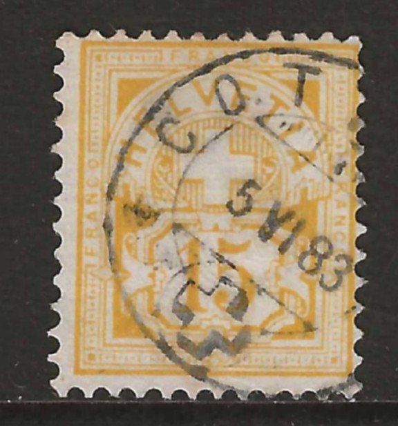 Tutti i francobolli: 1882 : Ziffermuster Nr. 57 - einwandfrei, KP 480.-- – Usato da Gümligen venduto da Geniusbuy