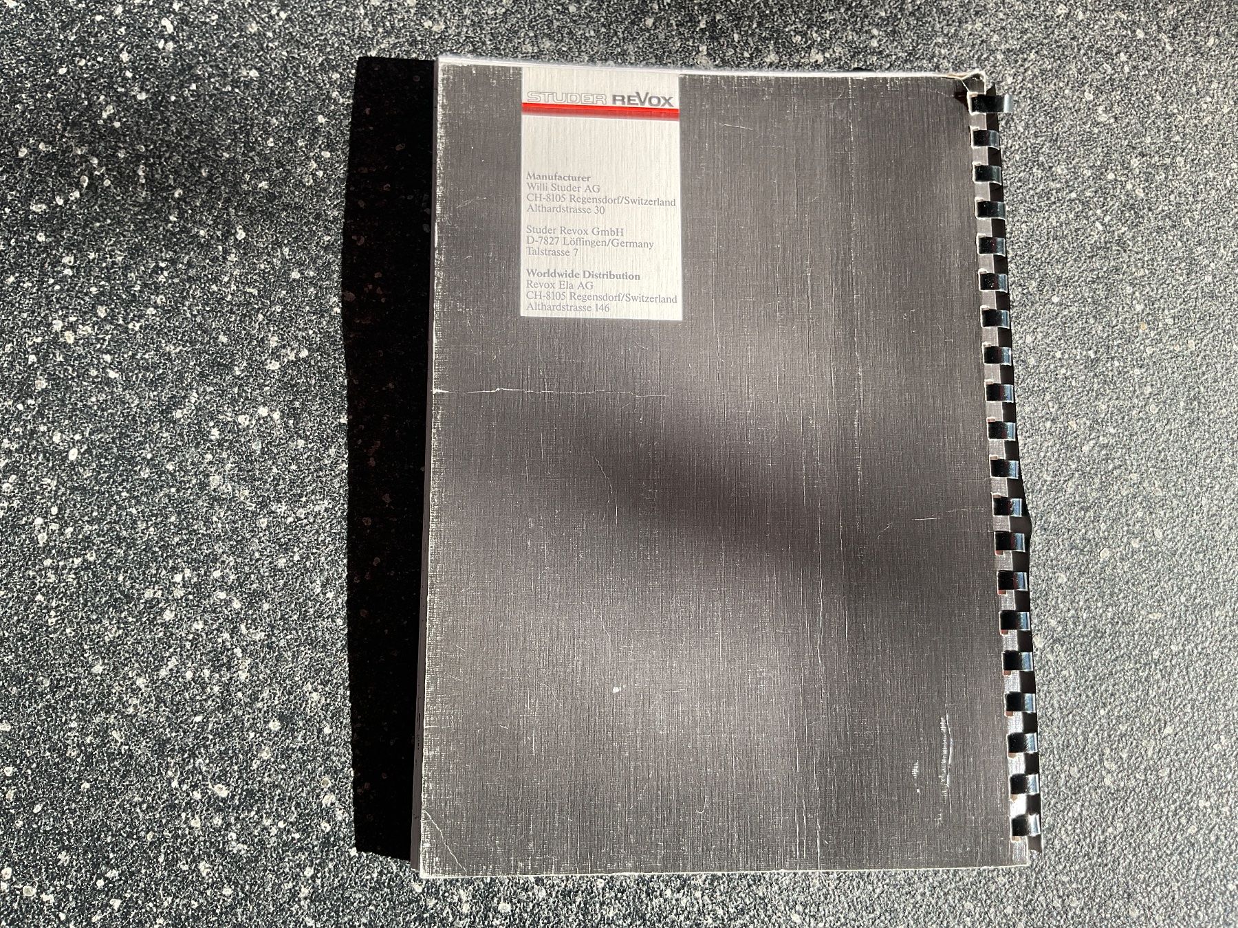 Revox Giradischi: ReVox B 291 Serviceanleitung – Usato da Langenthal venduto da Kotade 2