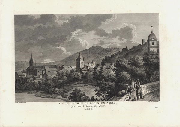 Incisioni: Baden Originalkupferstich 1780 – Usato da Rafz venduto da Helvet32