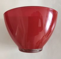 Glasschale rot oval guter Zustand
