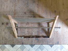 Wandgarderobe / Hutablage Holz/Metall 