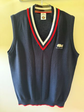 LACOSTE Strick-Débardeur (Weste) in Dunkelblau, Grösse L