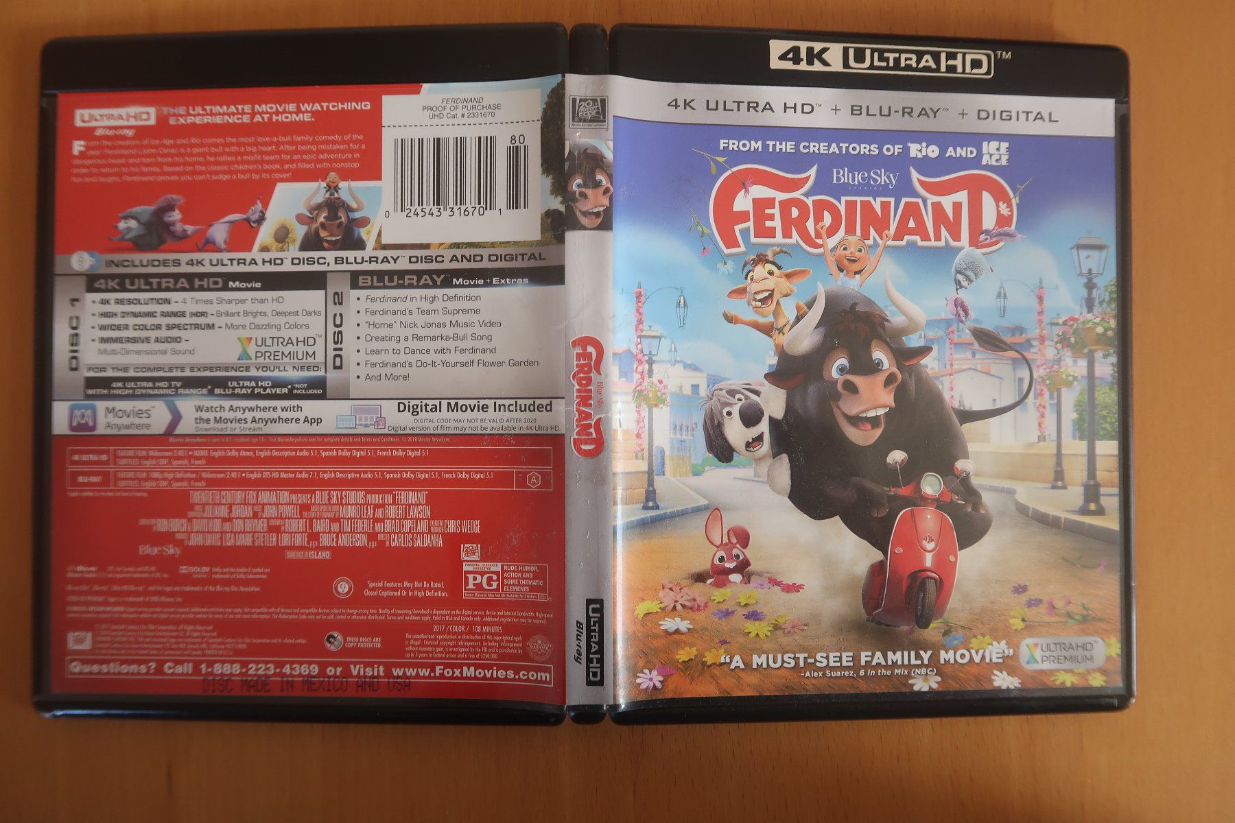 Tutti i DVDs: 4K Blu-ray FERDINAND       Français Anglais – Usato da Porrentruy venduto da tupatup 2