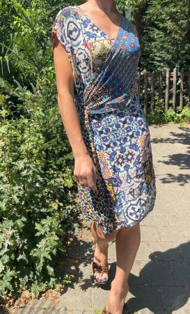 Desigual chic abito di viscosa multicolore-tgM/L-vacanze