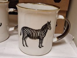 Porzellan Tasse Zebra Motiv 250ml Safari Edition