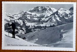 Gstaad - Lenk - Passhöhe - Skieur - AK