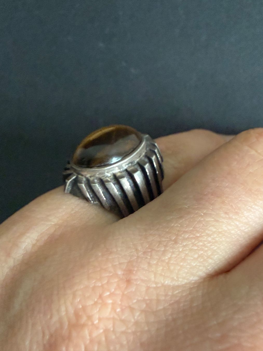 Anelli: Vintage Silber Ring mit Tigerauge 800 – Usato da Spiegel b. Bern venduto da Rogger72 4