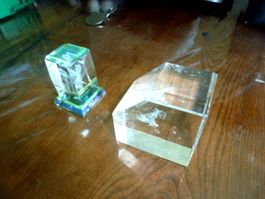 Papiergewicht * Aus Glas * 2 Stück