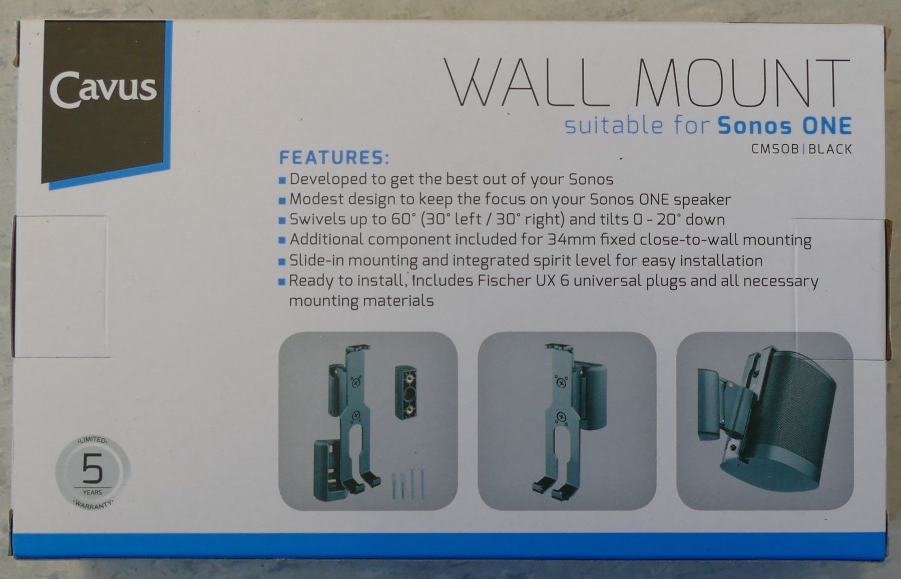 Supporti a parete: SONOS ONE Wandhalter – Nuovo e nell'imballaggio originale da Zuzwil SG venduto da visuella