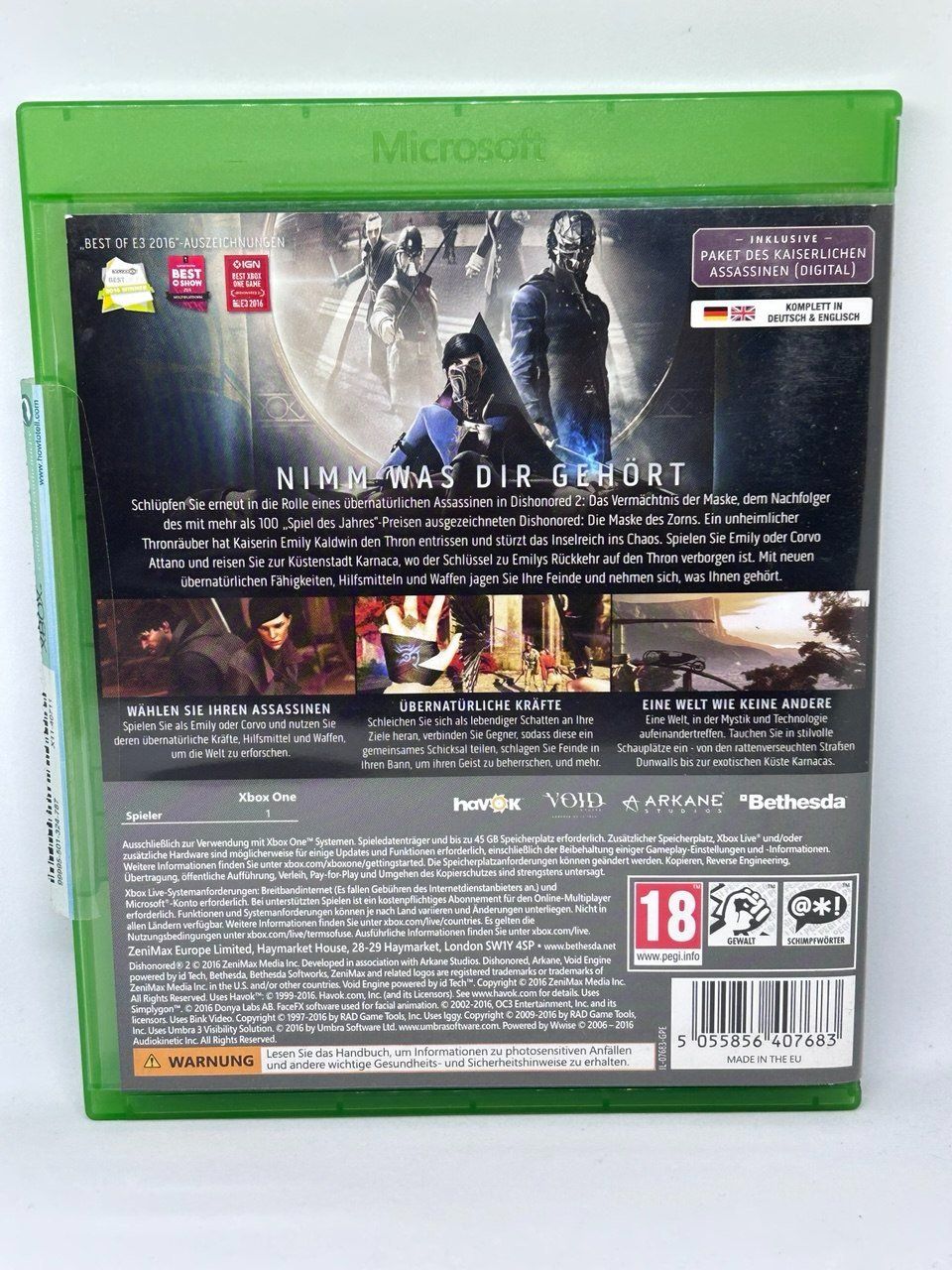 Microsoft Spiele: Dishonored 2 per Xbox One – Gebraucht aus Giubiasco von LorisVale 1