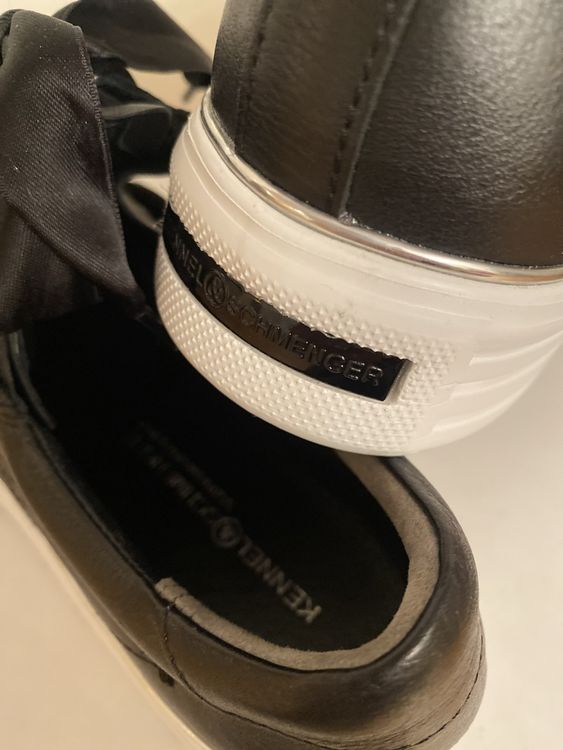 K&S Schicke schwarze Ledersneakers Gr. 36 4