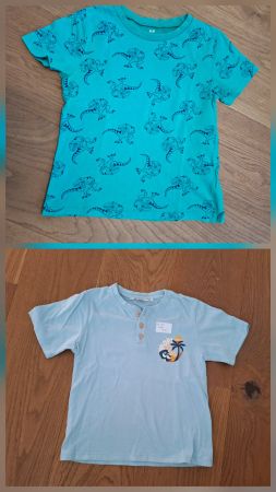 2x T-Shirt Gr. 110 u. 110/116 (1x Dino)