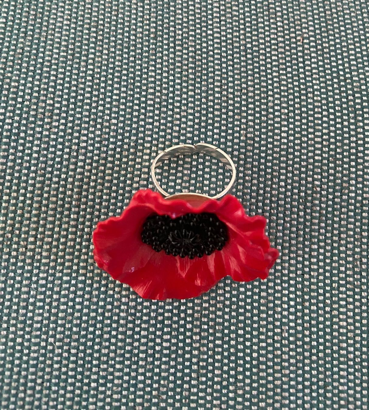 Bagues: Bague coquelicot réglable – Neuf (Voir description) à Genève par kik_8jd6 2