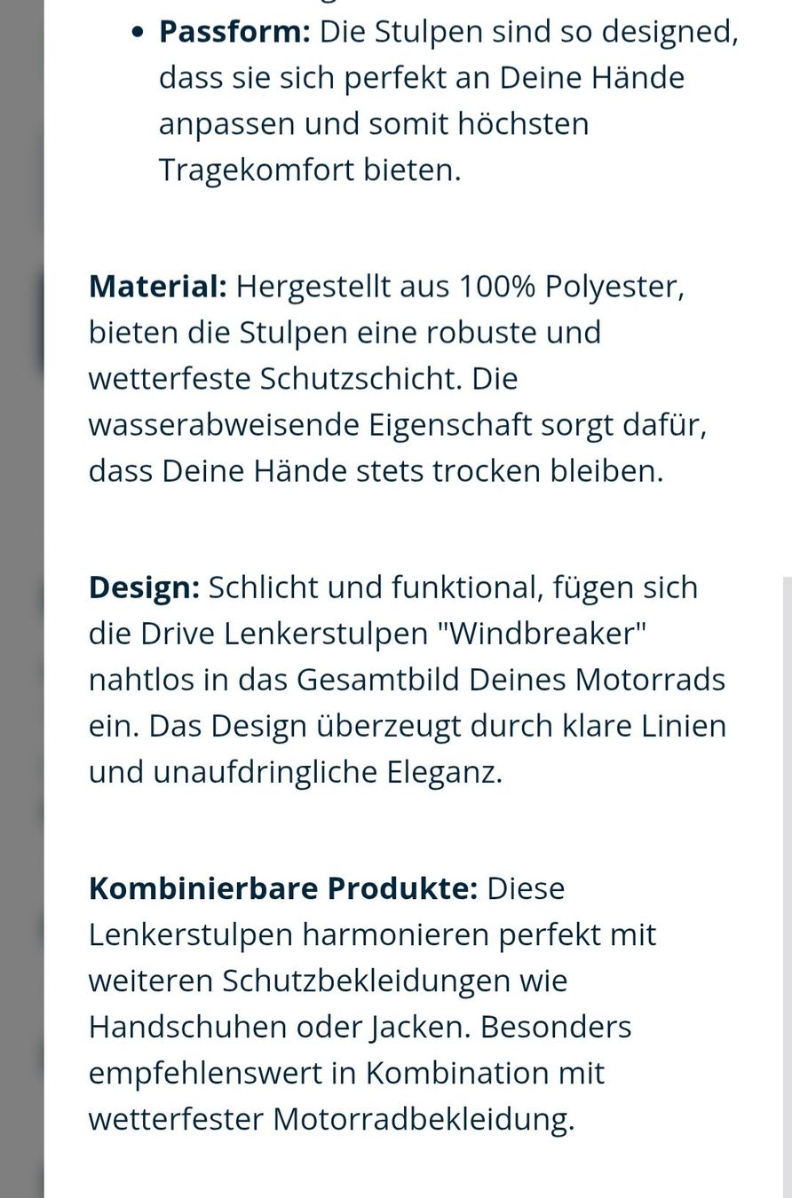 Guanti & manicotti: DRIVE Lenkerstulpen NEU – Usato da Bremgarten b. Bern venduto da Marge7979 5