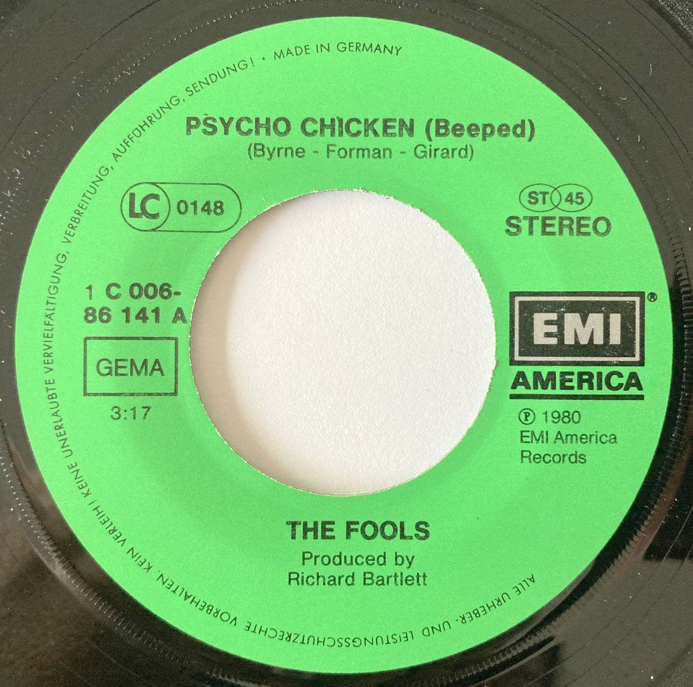 Vinyles: THE FOOLS - PSYCHO CHICKEN – D'occasion à Bottens par hotter-than-hell 2