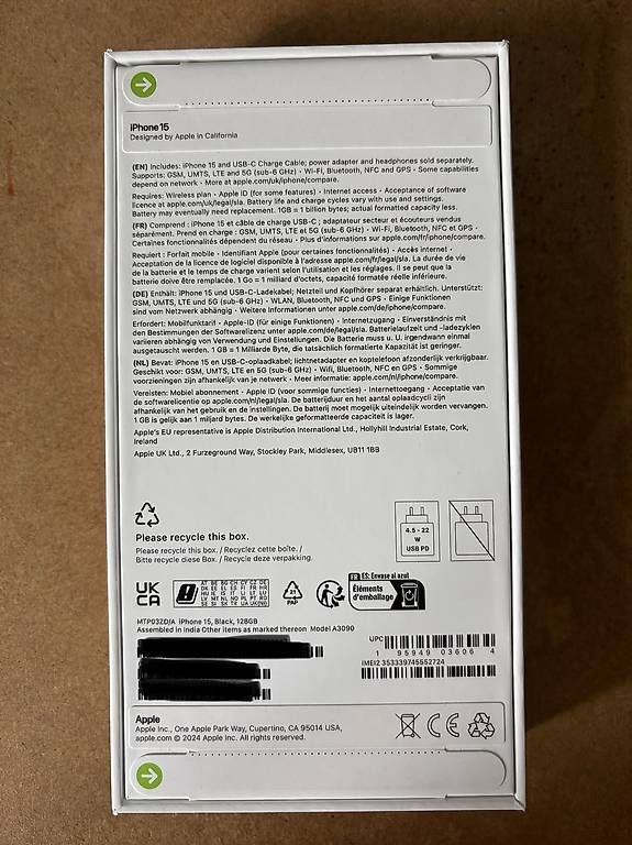 Apple Handys / Smartphones: NEU iPhone 15 (125 gb) black – Neu und originalverpackt aus Zürich von bos_8t7r 1