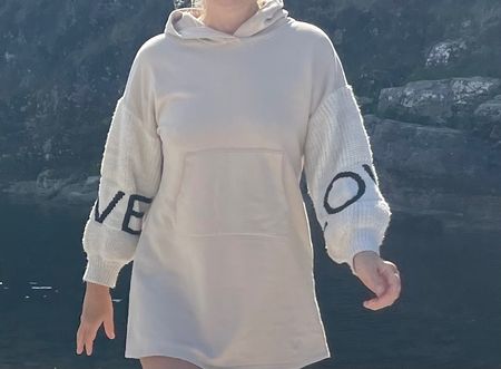 Chic Felpa Abito-tg M/L-perfetto per inverno