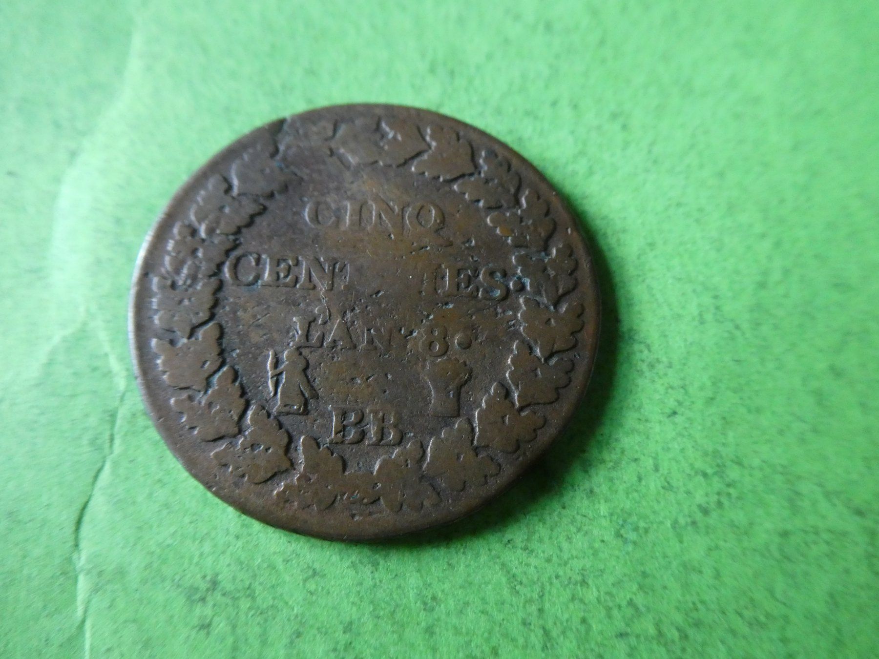 Tutti le monete: Frankreich l'an 8, 5 Centimes – Usato da Hinterforst venduto da Rohusri 1