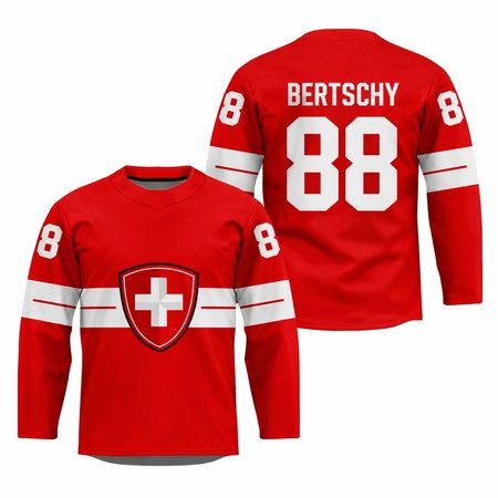 Schweiz Nati Eishockey Jersey Hockey Christoph Bertschy L