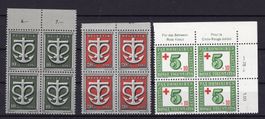 R2559  /  Suisse W19-W20-W24 en blocs de 4 neufs XX