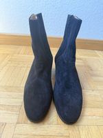 Vintage Newmen Italy Dark Navy Blue Suede Boots - Size 40 - 