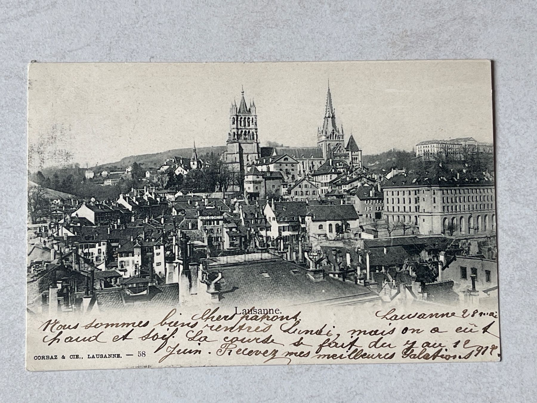Cartes postales: Alte Ansichtskarte Lausanne, Kathedrale, 1918, – D'occasion à Strengelbach par Aschatan5
