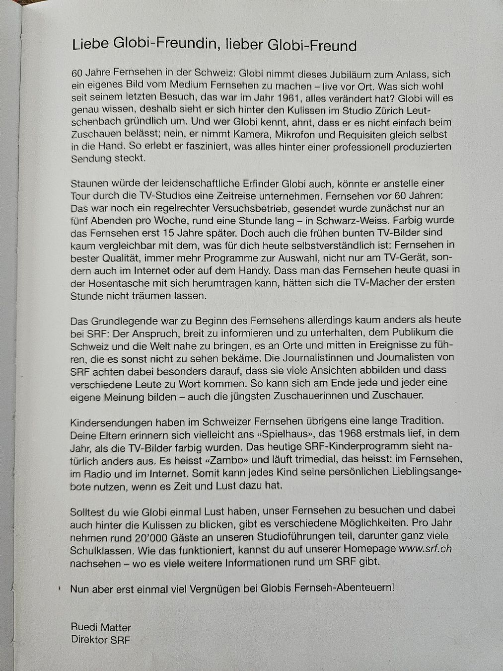 Libri: Globi beim Fernsehen – Usato da Kreuzlingen venduto da chr_pfn9 3