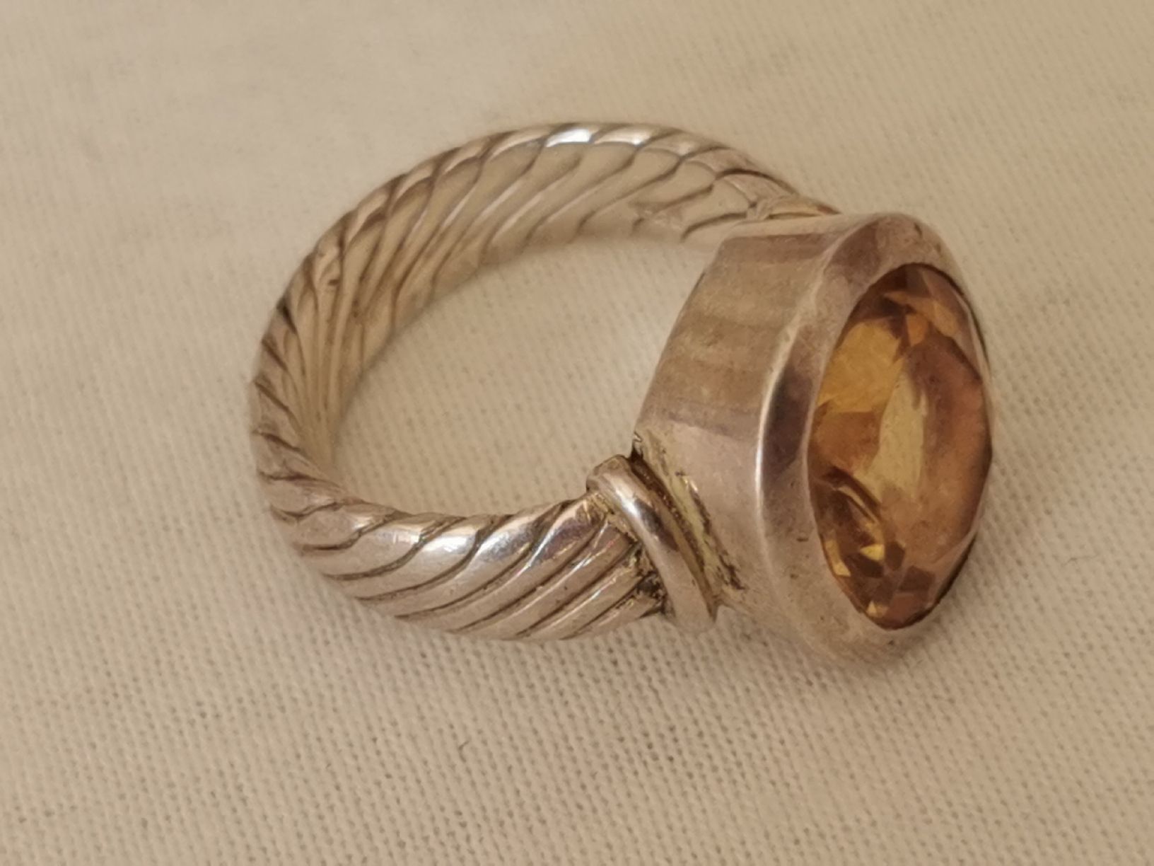 Bagues:  Damen Silber 925 Ring mit Citrin  – Neuf (Voir description) à Schlieren par vlalif 1