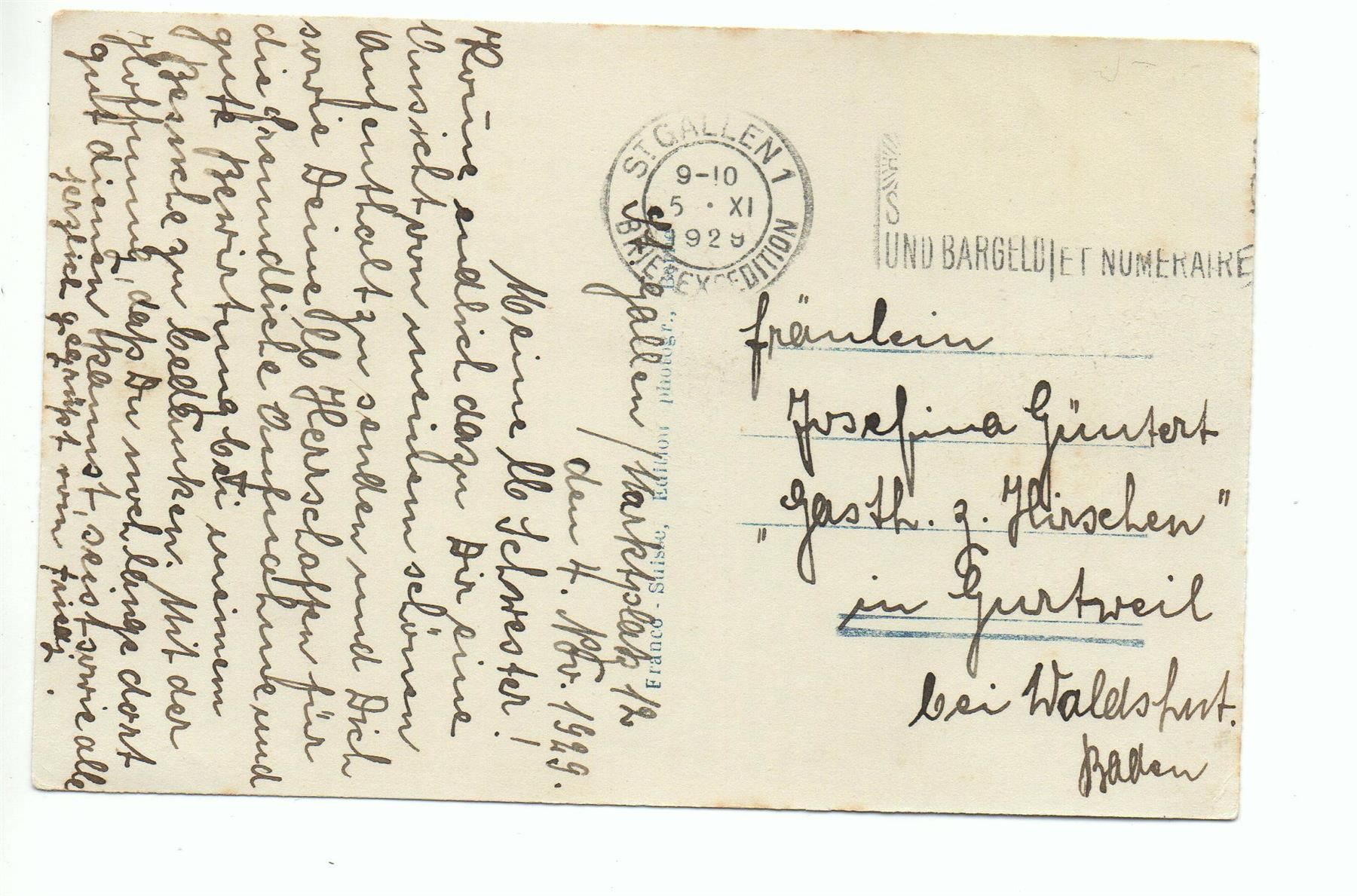 Cartoline postali: ST. GALLEN Totalansicht mit Bodensee – Usato da Jona venduto da philajona 1